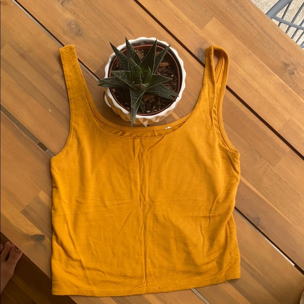 Yellow Pacsun Cropped Tank